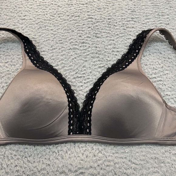 Soma Bra 32D Plunge Siena Plunge Wireless Triangle Lace Trim - Picture 1 of 7